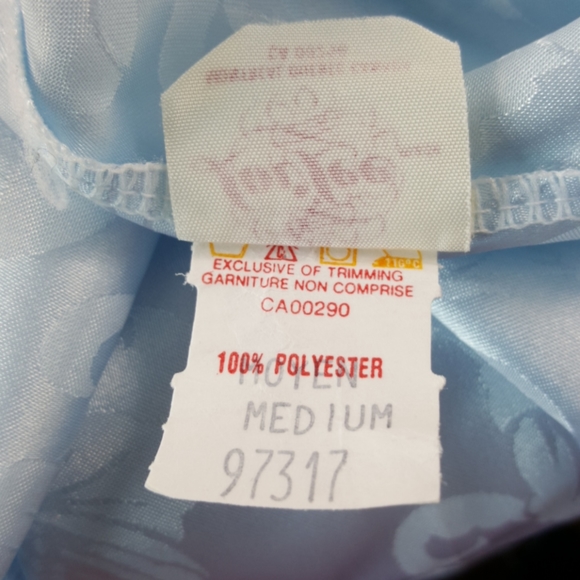 VTG Pajama Lounge Set LovLee Pale Blue Top & Pants - Picture 9 of 10